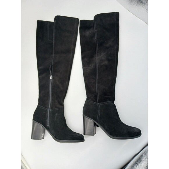 Naturalizer Shoes - Naturalizer Kyrie Over The Knee Suede Boots Womens Size 6M Black Block Heel